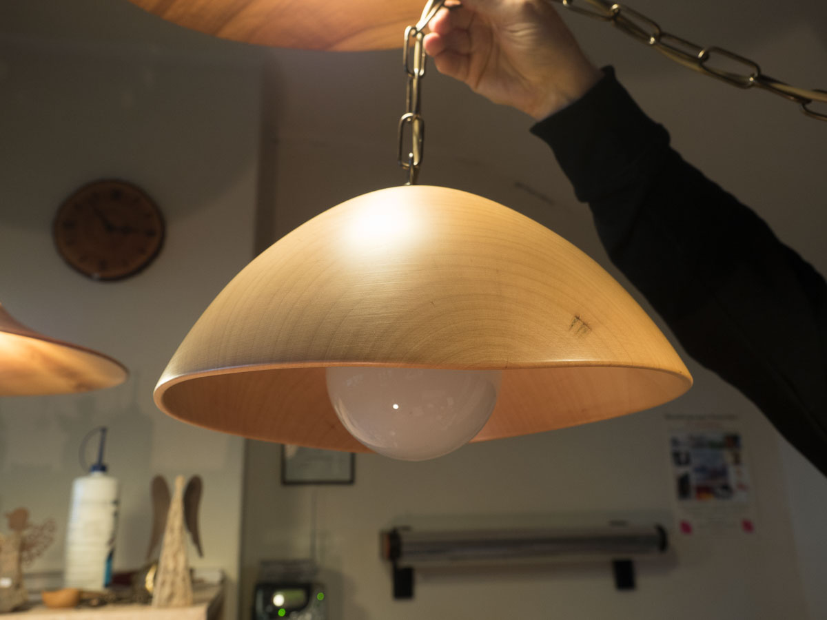 Lampe aus Ahornholz